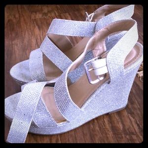 Sparkly platform heels